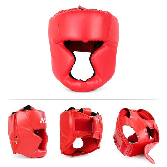 Kickboxing Head Gear for Adults/ MMA Training Spng Maal Arts Boxing Helmet - Red S