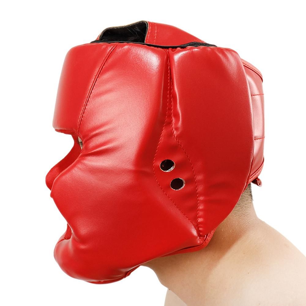 Kickboxing Head Gear for Adults/ MMA Training Spng Maal Arts Boxing Helmet - Red S