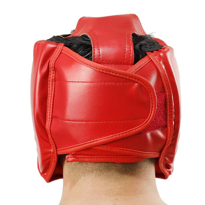 Kickboxing Head Gear for Adults/ MMA Training Spng Maal Arts Boxing Helmet - Red S