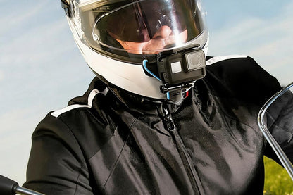 Motorcycle Helmet Chin Mount for Action Camera Quick Release Shockproof - Blue