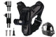 Motorcycle Helmet Chin Mount for Action Camera Quick Release Shockproof - Black