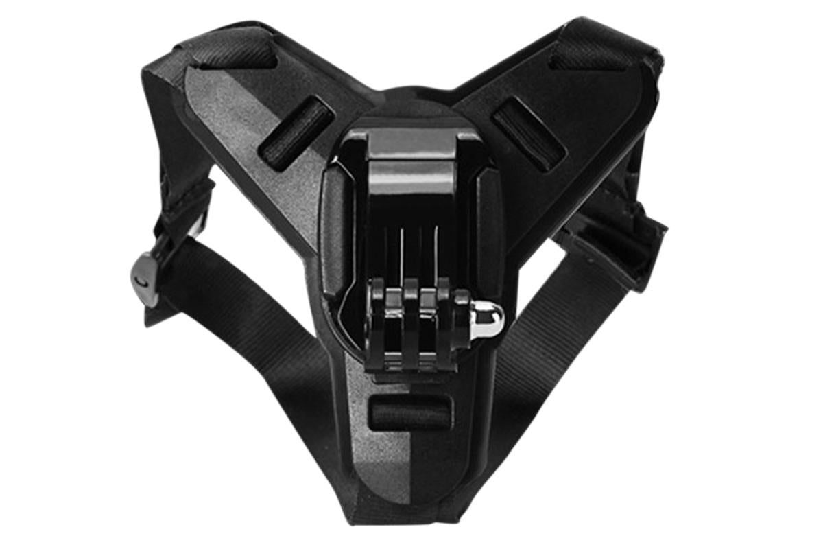 Motorcycle Helmet Chin Mount for Action Camera Quick Release Shockproof - Black