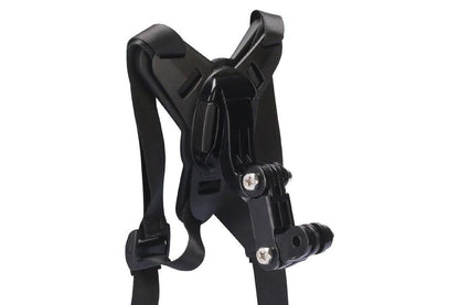 Motorcycle Helmet Chin Mount for Action Camera Quick Release Shockproof - Black