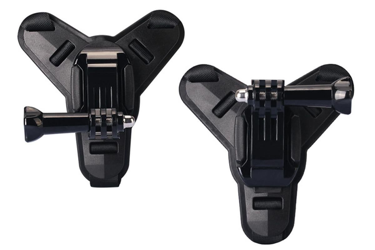 Motorcycle Helmet Chin Mount for Action Camera Quick Release Shockproof - Black