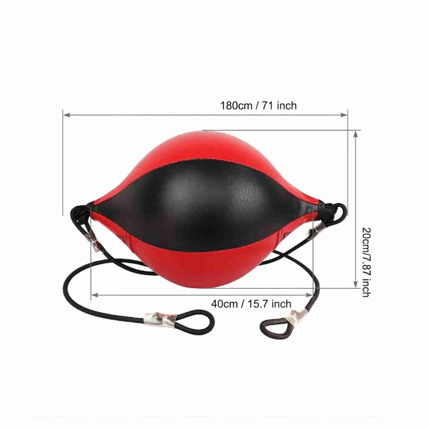 Speed Ball Boxing Floor to Ceiling PU Double End Punching Training Bag Black Red