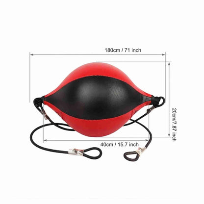 Speed Ball Boxing Floor to Ceiling PU Double End Punching Training Bag Black Red