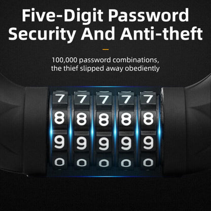 5-Digit Combination Password Lock Bicycle Combination Cable Lock Steel Cable Lock Chain Portable