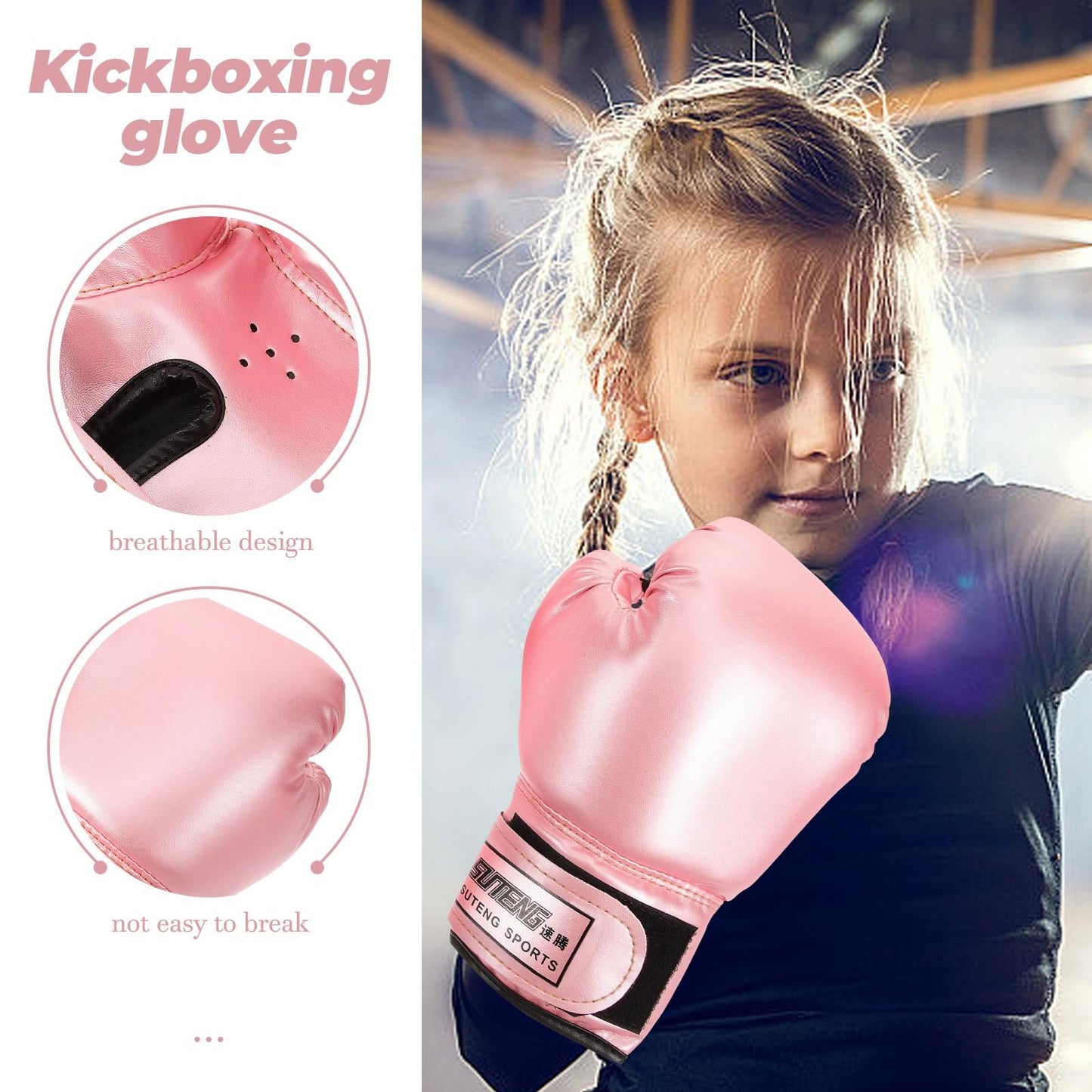 1 Pair Boxing Glove Minors Thai Glove Comfortable Sparring Glove Kickboxing Glove for Training
