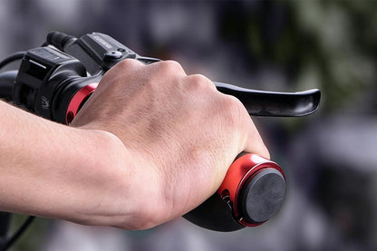 Cycling Lock-On MTB Ergonomic Mountain Bike Rubber Grips Bicycle Handlebar - Red