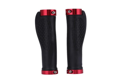 Cycling Lock-On MTB Ergonomic Mountain Bike Rubber Grips Bicycle Handlebar - Red