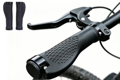 Cycling Lock-On MTB Ergonomic Mountain Bike Rubber Grips Bicycle Handlebar - Black