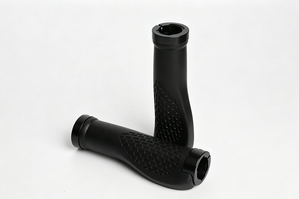 Cycling Lock-On MTB Ergonomic Mountain Bike Rubber Grips Bicycle Handlebar - Black