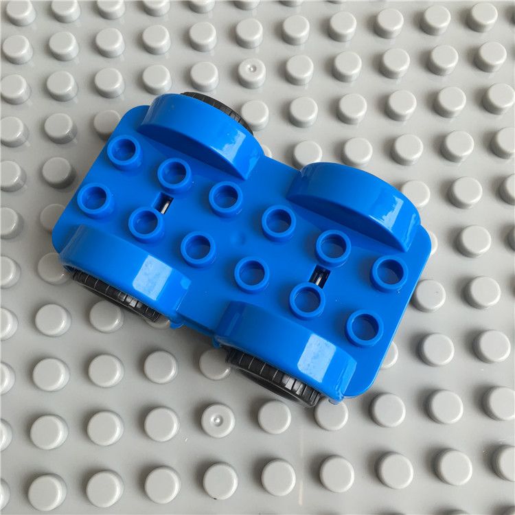 Hongyuan sheng Building Blocks Bus Vehicle Blue underbody