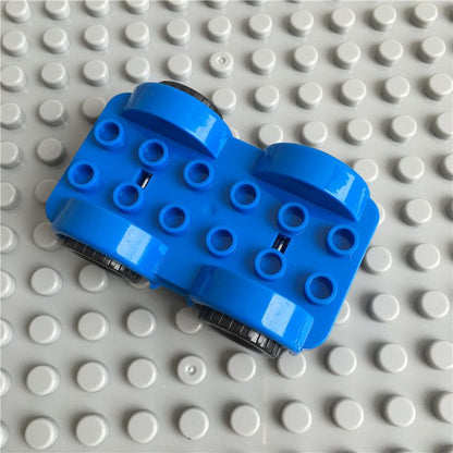 Hongyuan sheng Building Blocks Bus Vehicle Blue underbody