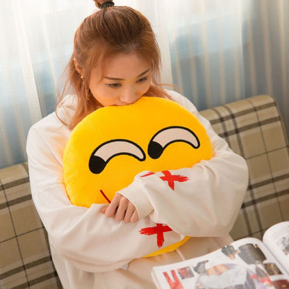 Plush Emoji Pillow PP Cotton Hand Warmer Colors 40cm pillow