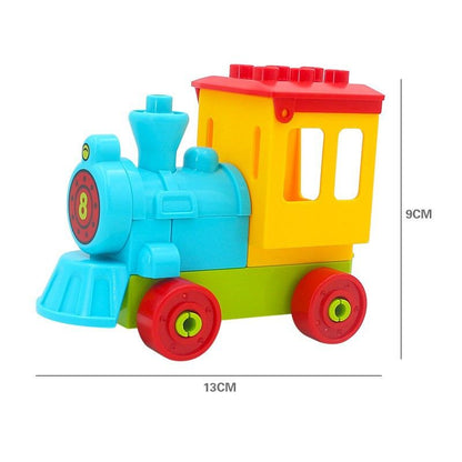 Hongyuan sheng Building Blocks Bus Vehicle Four holes in the square flip bucket
