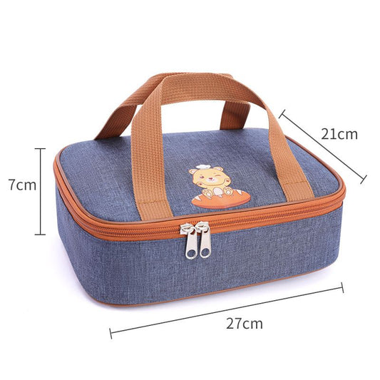 Insulation Lunch Bag Senyi Xin Oxford Cloth T2023 Blue Large with Hand Screw