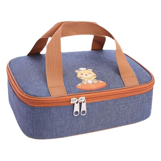 Insulation Lunch Bag Senyi Xin Oxford Cloth T2023 Blue Large with Hand Screw
