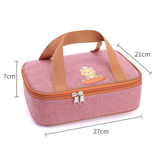Insulation Lunch Bag Senyi Xin Oxford Cloth T2023 Pink Large with Hand Screw