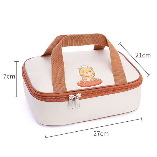 Insulation Lunch Bag Senyi Xin Oxford Cloth T2023 Apricot Large with Screw