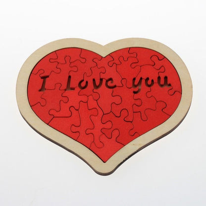 Wooden Love Puzzle WC003 Plane Puzzle English Love Quotations