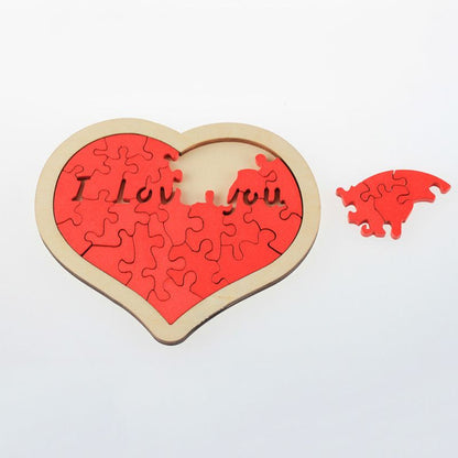 Wooden Love Puzzle WC003 Plane Puzzle English Love Quotations