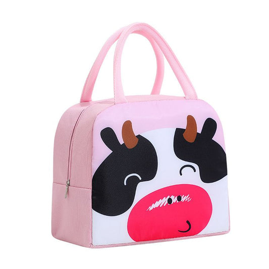 Youwang Kids Insulated Lunch Bag Oxford Cloth Waterproof Pink calf