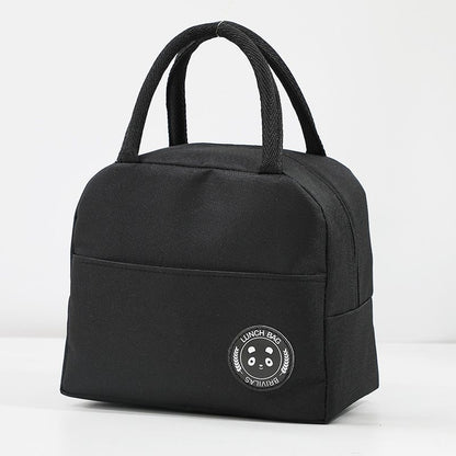 Youwang Kids Insulated Lunch Bag Oxford Cloth Waterproof Black