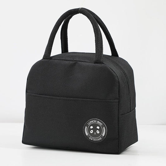 Youwang Kids Insulated Lunch Bag Oxford Cloth Waterproof Black