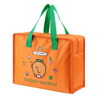 daidweil Kids Cartoon Insulated Lunch Bag Oxford Cloth Green