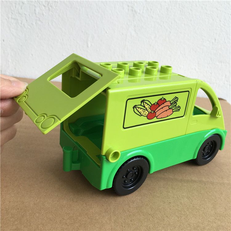 Hongyuan sheng Building Blocks Bus Vehicle Long elevated track