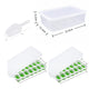 14 Cube Silicone Ice Tray with Lid Green Set