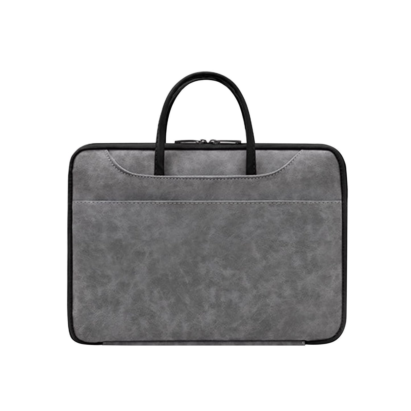 14 Inch PU Leather Laptop Bag, Portable Waterproof Laptop Case, Full Opening and Closing Sleeve Handbag, Briefcase for MacBook Air, Ipad, Business Travel