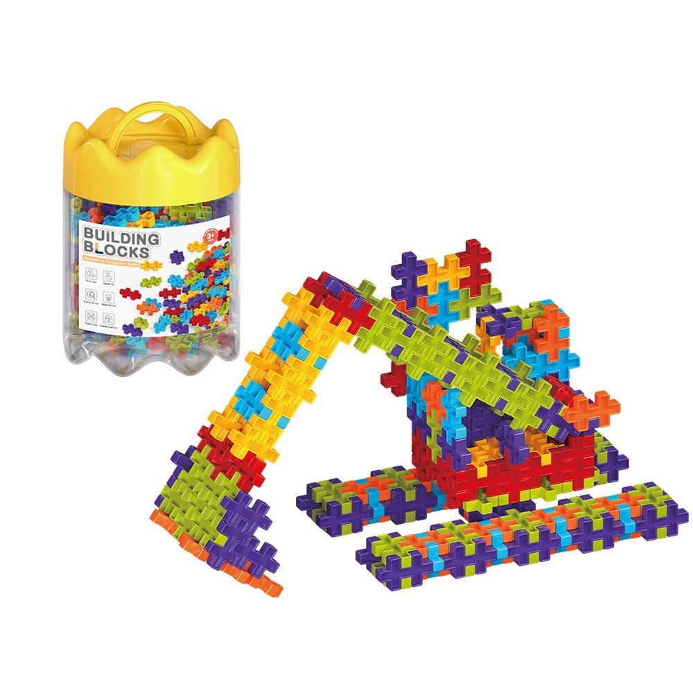 6-Color Mix Double Cross Building Blocks Set for Kids - Creative STEM Early Learning Toys for Ages 3-6, Ideal for Preschool, Home Play, and Educational Gifts (230PCS)