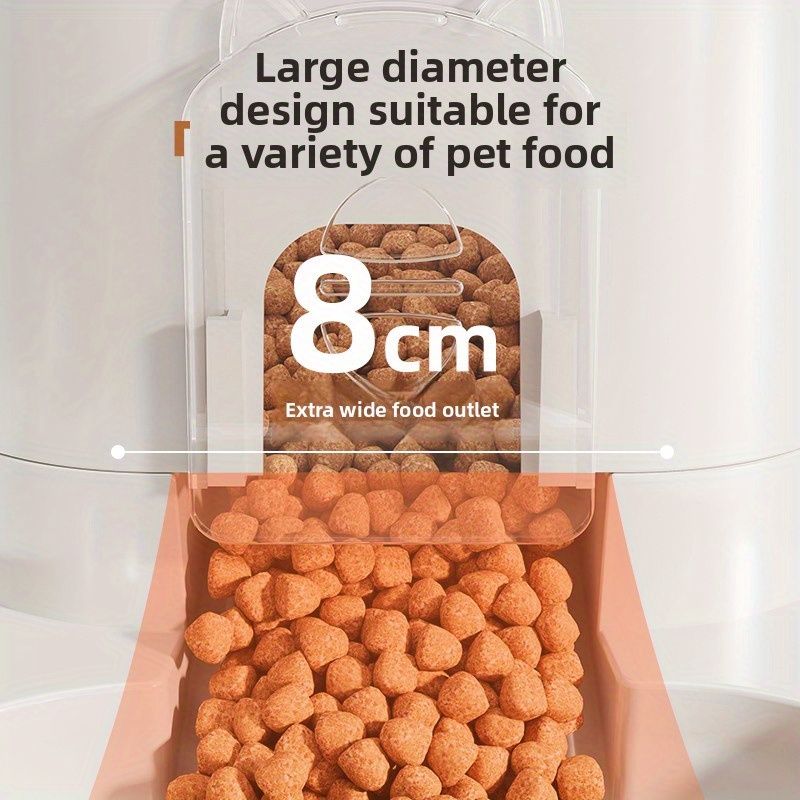 Automatic Pet Feeder and Water Dispenser Combo, 7-Day Capacity for Cats and Small Dogs, Self-Refilling Water Bowl with Gravity Flow, No Battery Needed, Modern White Design with Sturdy Base (Grey)