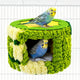 Cozy Hanging Bird Nest for Small Parrots – Warm, Soft, and Secure Hideaway with Removable Pad, Perfect for Budgies, Lovebirds, and Conures in Winter or Stress Relief (Green)