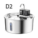 Wireless Pet Water Fountain for Cats and Small Dogs, 304 Stainless Steel, 3.2L Capacity, Rechargeable Battery, Three Flow Modes, Low Noise, Easy to Clean (D2)