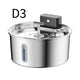 Wireless Pet Water Fountain for Cats and Small Dogs, 304 Stainless Steel, 3.2L Capacity, Rechargeable Battery, Three Flow Modes, Low Noise, Easy to Clean (D3)