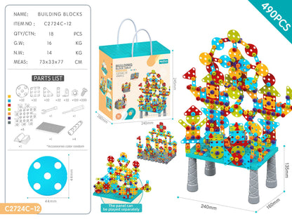 DIY Screw Assembly Building Blocks Set for Kids Ages 3-6 – Creative Educational Toy with Wrench and Screwdriver, Perfect for Parent-Child Interaction and Fine Motor Skills Development (246PCS)