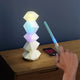 Magic Crystal Sound Lamp with RGB Music Rhythm, Bluetooth Speaker & Remote Control Wand – Ambient Night Light for Gaming Desk, Bedroom, and Home Décor (White)