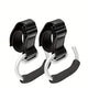 Universal Stroller Hooks with PU Leather Straps – Heavy-Duty Aluminum Baby Stroller Organizer for Hanging Bags, Purses, and Diaper Bags on Stroller Handles or Frames (Black)