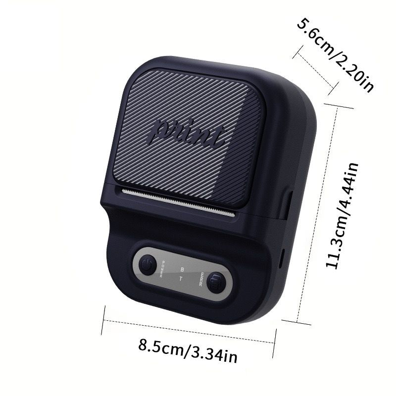 Portable Inkless Thermal Label Printer with Bluetooth Connectivity, Compatible with 12-58mm Paper Widths for Home Organization, Office Filing, Retail Pricing, and Creative Labeling Projects (White)