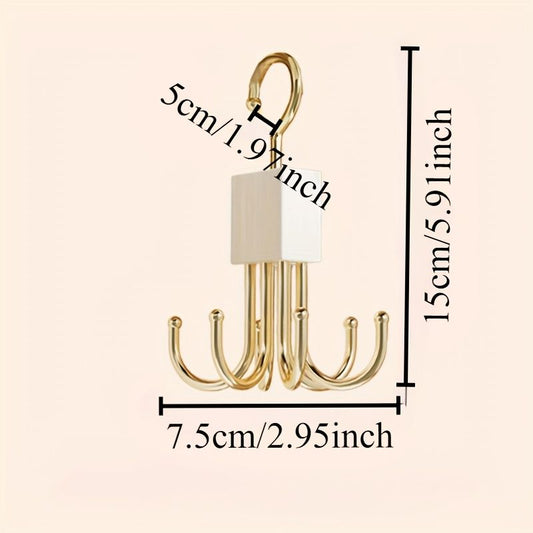Gold Black rotating hanger, multi-hook hanger, home organisation, storage solution, high-quality hanger, Australian home, space-saving hanger, entryway organiser, wardrobe accessory, sturdy hanger