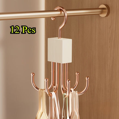 Gold Black rotating hanger, multi-hook hanger, home organisation, storage solution, high-quality hanger, Australian home, space-saving hanger, entryway organiser, wardrobe accessory, sturdy hanger
