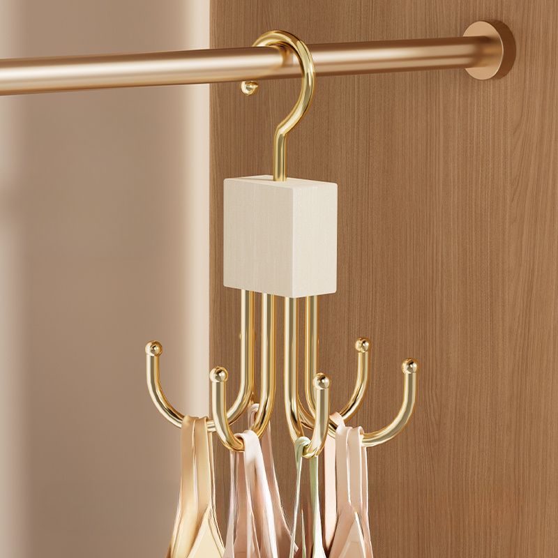 Gold Black rotating hanger, multi-hook hanger, home organisation, storage solution, high-quality hanger, Australian home, space-saving hanger, entryway organiser, wardrobe accessory, sturdy hanger