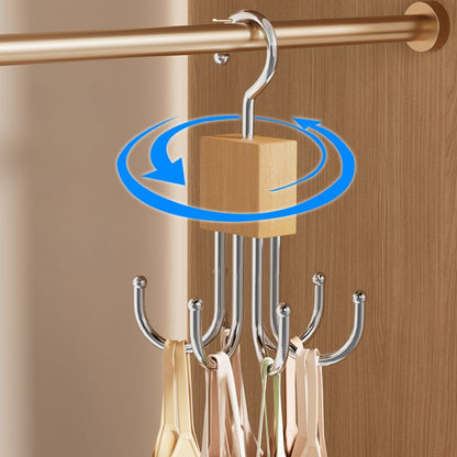 Gold Black rotating hanger, multi-hook hanger, home organisation, storage solution, high-quality hanger, Australian home, space-saving hanger, entryway organiser, wardrobe accessory, sturdy hanger