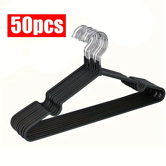 Black Blue plastic-coated metal hangers, non-slip clothes hangers, 50-pack hangers, durable hangers, closet organization hangers, wardrobe hangers, commercial hangers Australia