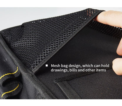 Black Gray tool organizer bag, WINHUNT, tool storage, DIY tools, professional tools, tool compartments, Australian tradies, workshop organization, heavy duty tool bag