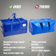 Blue White large capacity storage bin, home organisation, toy storage, clothes storage, durable storage container, Australian storage solutions