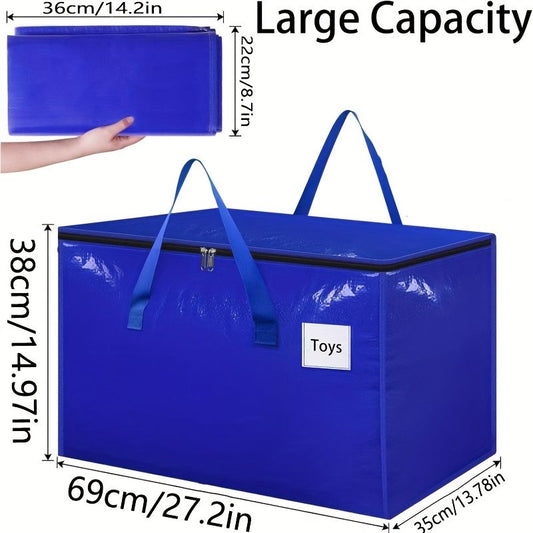 Blue White large capacity storage bin, home organisation, toy storage, clothes storage, durable storage container, Australian storage solutions
